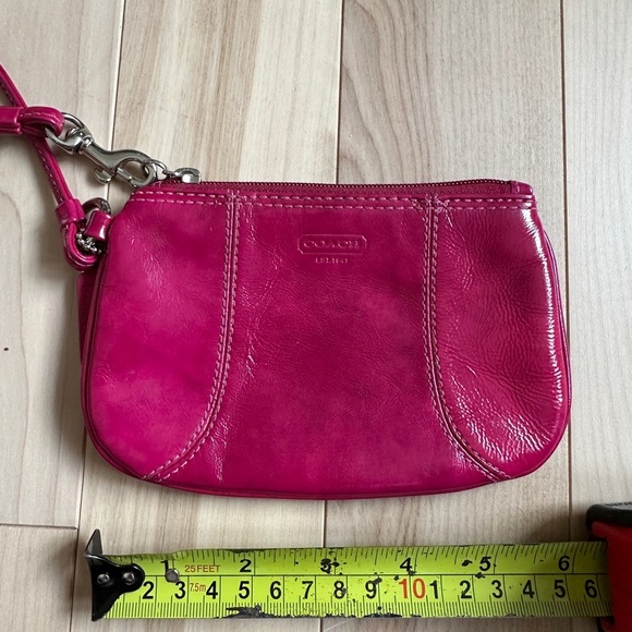 Coach Wristlet – Patent Magenta Pink, Leather Mini Bag - Picture 5 of 8